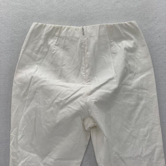 Rag & Bone Ankle Pants Women's 12 White Stretch Fabric Slim Leg Zip Up Waistband - Picture 11 of 14